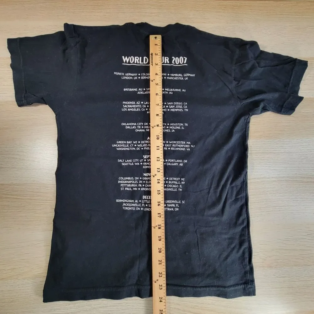 Keith Urban 2007 Love Pain and Crazy World Tour Black T Shirt Small Hank Evie